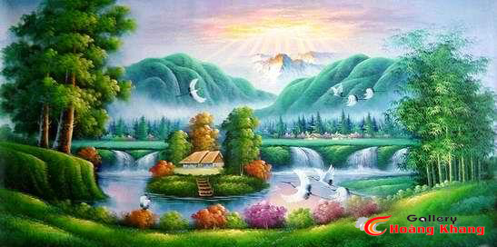 Tranh Núi - Nước - Phong Thuỷ